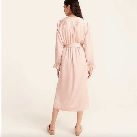 Drapey shirtdress in satin-back crepe ✨ - Picture 4 of 12